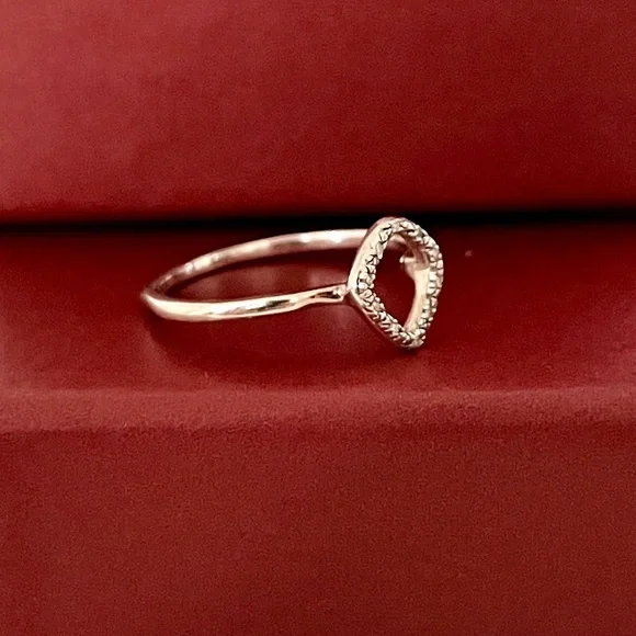 Monica Vinader Riva Mini Kite Diamond Ring Sterling Silver Size 7.5 - Picture 3 of 5